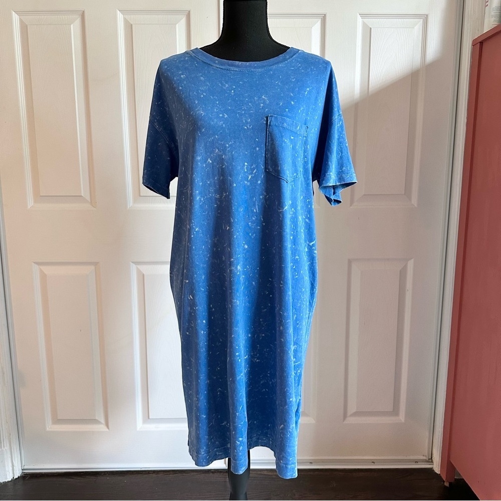 Old Navy Blue Burnout T-shirt Dress